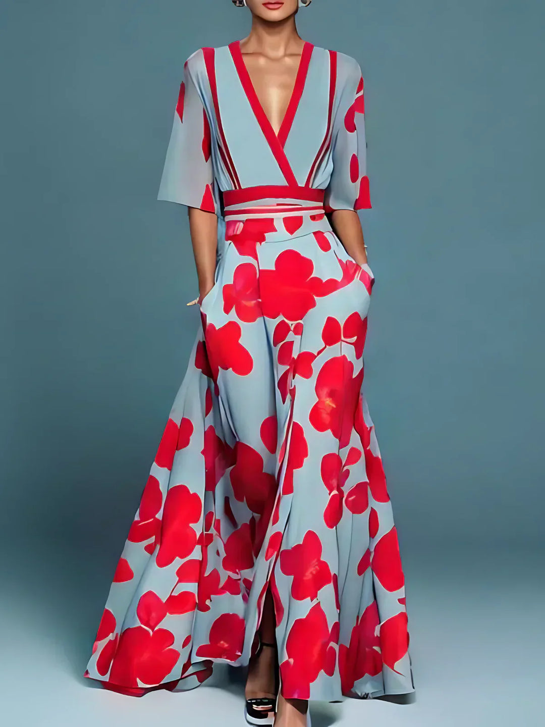 Sienna™ | Elegant Floral Wrap Dress
