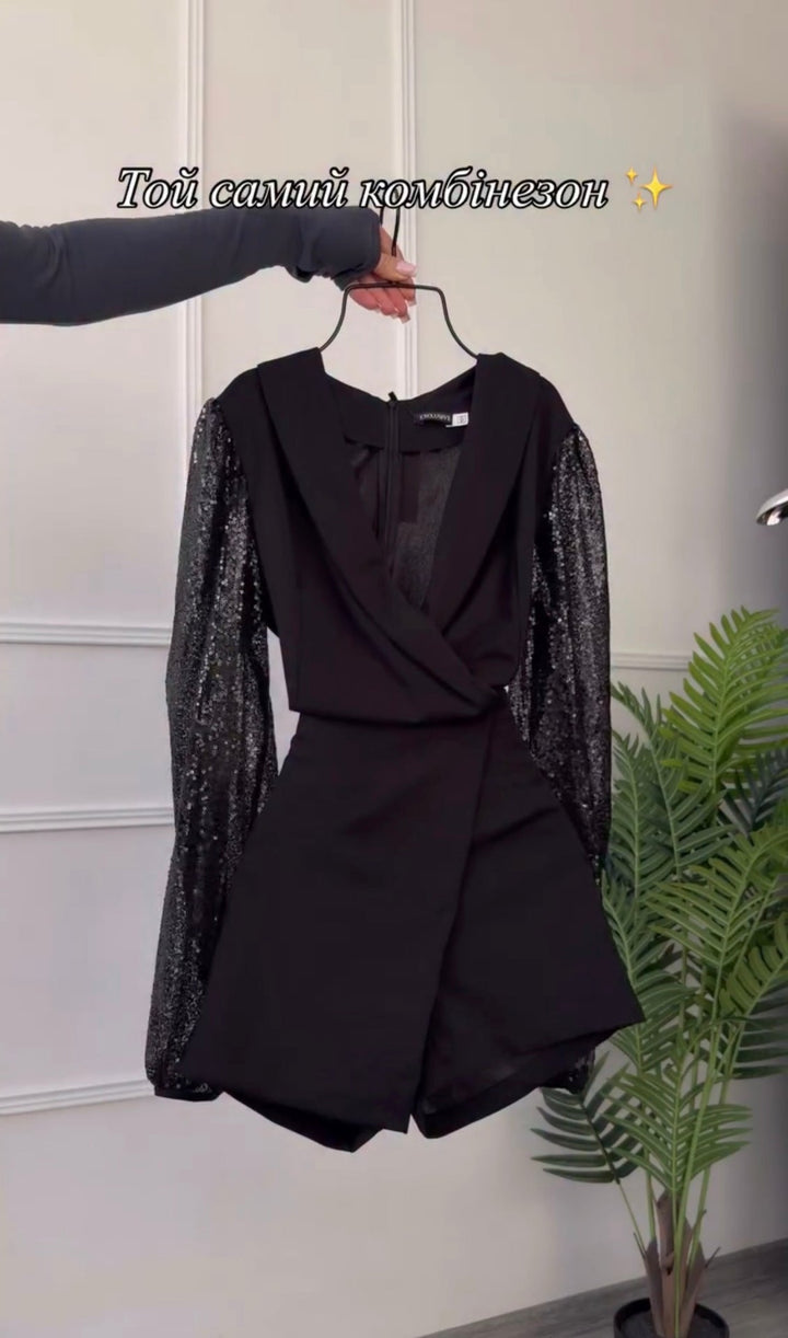 Araminta – Elegant Black Romper