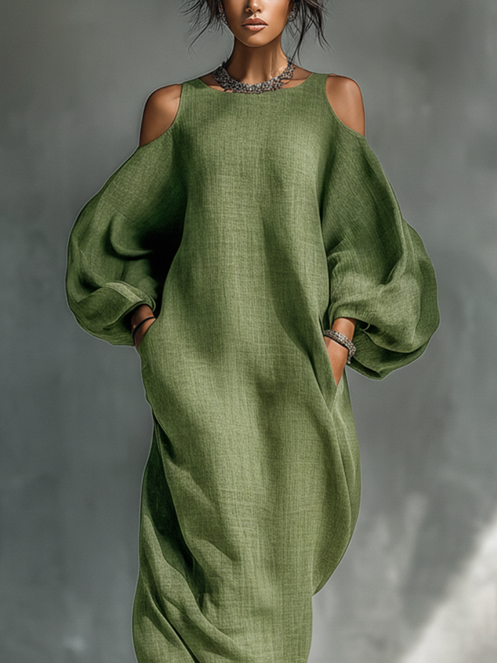 Brea – Cold Shoulder Maxi Dress