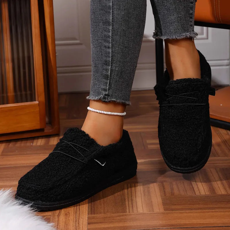 Claire – Warm Teddy Slippers