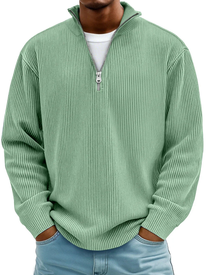Jude – Trendy Half-Zip Knitted Sweater