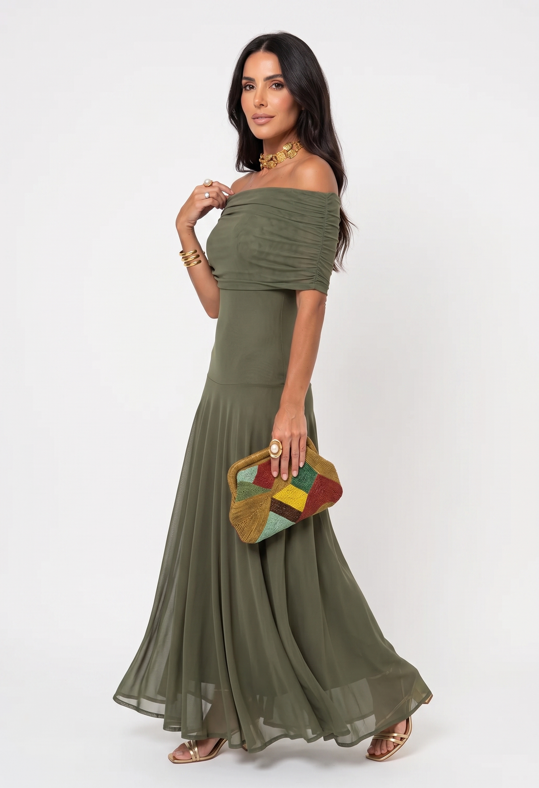 Myla - Elegant Off-Shoulder Maxi Dress