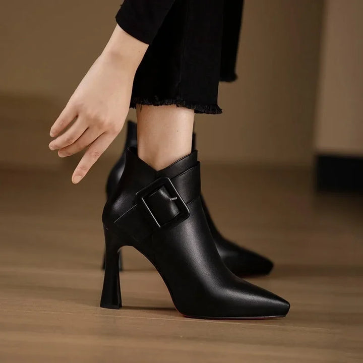 Aveline – Vegan Leather Buckle Boots