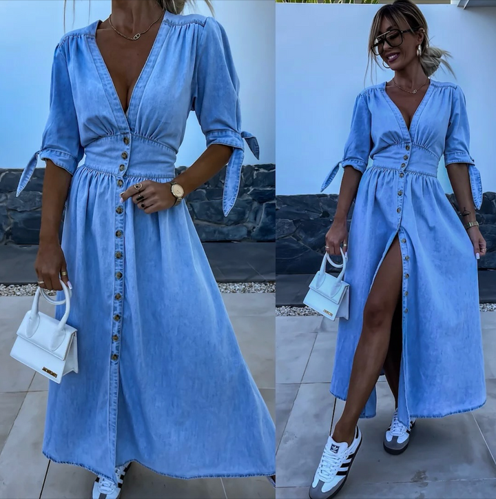 Isla™ | Radiant Denim Dress
