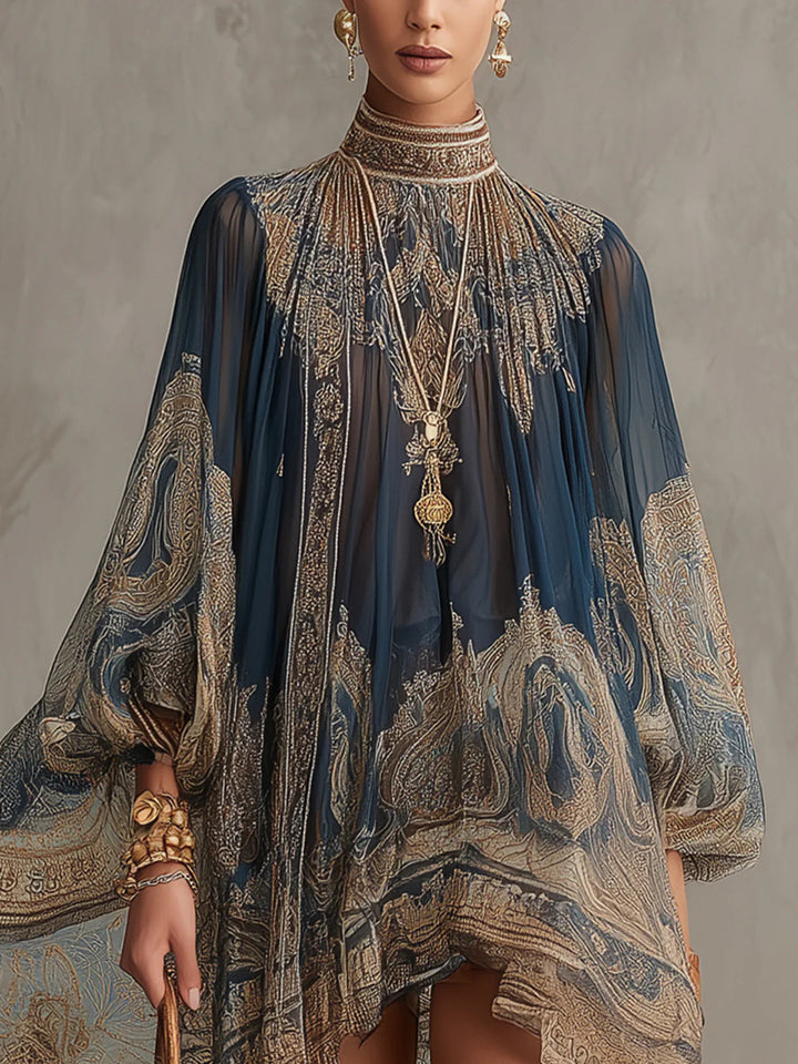 Tamara - Baroque Chiffon Mini Dress