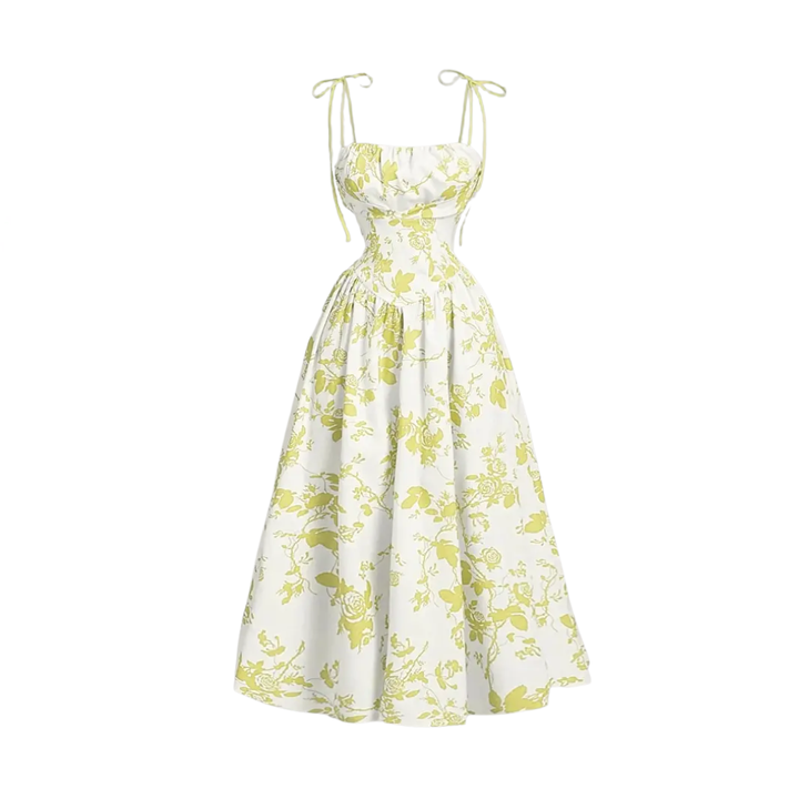 Macey - Floral Tie-Shoulder Summer Dress
