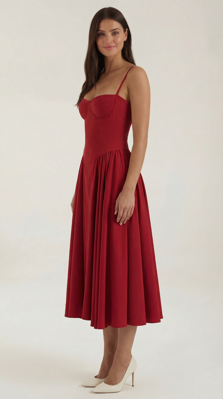 Ophelia – Romantic Cottage-Core Midi Dress